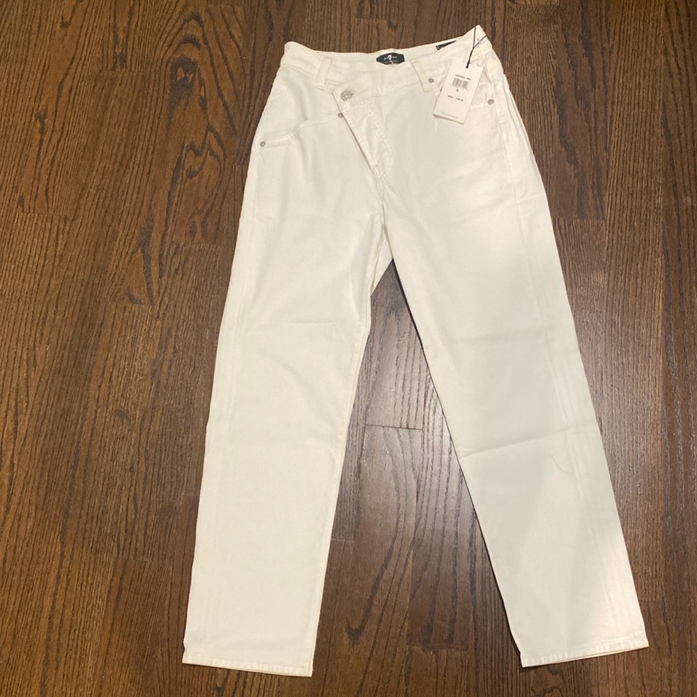 White 7 for all man kind jeans